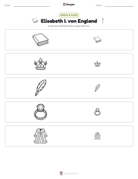 Elisabeth I. von England druckbare Arbeitsblatt Vorschau