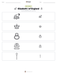 Elizabeth I of England printable worksheet preview