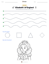 Elizabeth I of England printable worksheet preview
