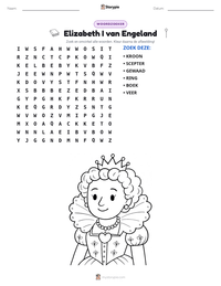 Elizabeth I van Engeland afdrukbare werkblad voorbeeld