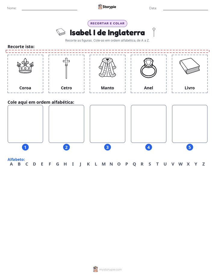 Recortar & Colar Alfabeto