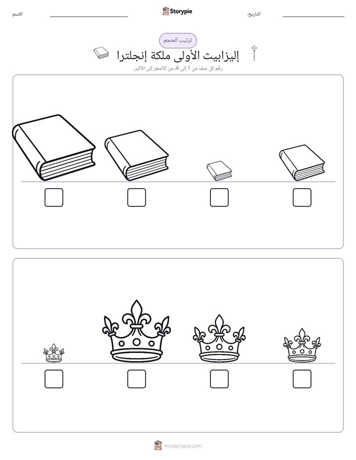 ترتيب الحجم