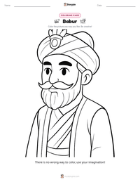 Babur printable worksheet preview