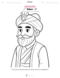 Aperçu de la feuille de travail imprimable Babur