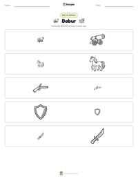 Babur printable worksheet preview