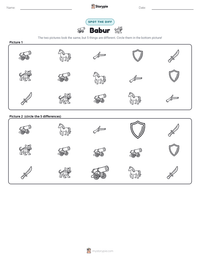 Babur printable worksheet preview