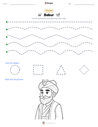 Babur printable worksheet preview