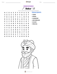 Anteprima della scheda stampabile di Babur