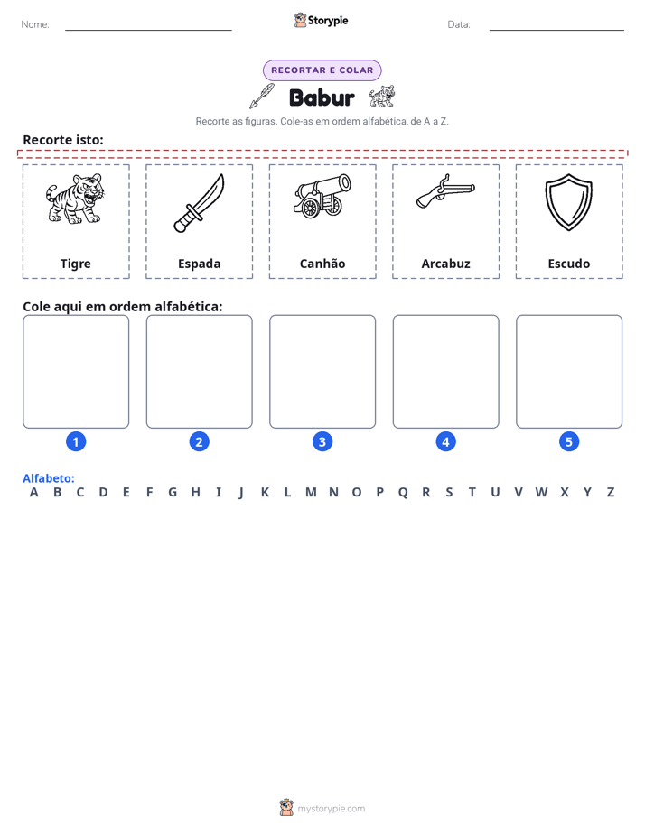 Recortar & Colar Alfabeto