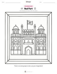 Red Fort printable worksheet preview
