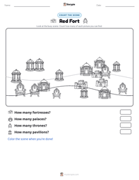 Red Fort printable worksheet preview