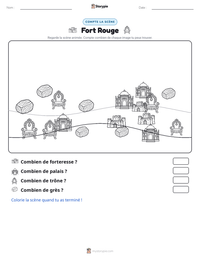 Aperçu de la feuille de travail imprimable Fort Rouge