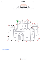 Red Fort printable worksheet preview