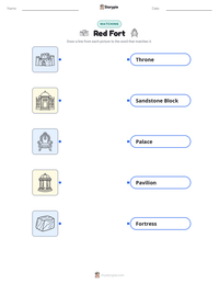 Red Fort printable worksheet preview