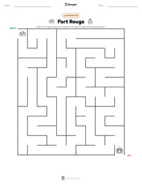 Aperçu de la feuille de travail imprimable Fort Rouge
