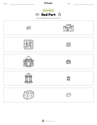 Red Fort printable worksheet preview