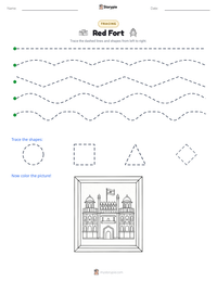 Red Fort printable worksheet preview