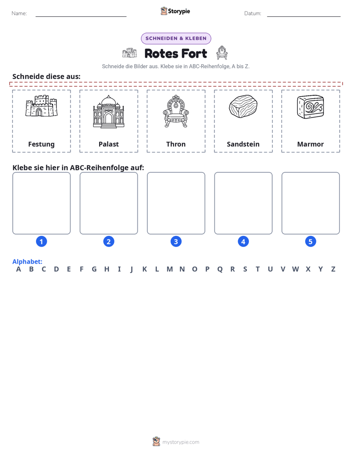 Schneiden & Einfügen Alphabet