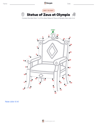Statue of Zeus at Olympia printable worksheet preview