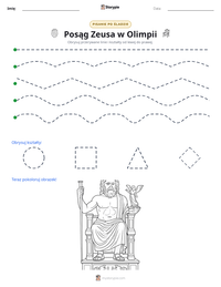 Podgląd drukowalnego arkusza ćwiczeń Posąg Zeusa w Olimpii
