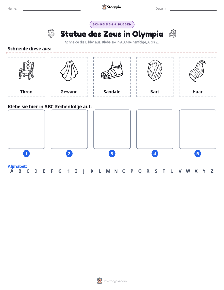 Schneiden & Einfügen Alphabet