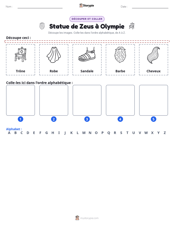 Découper & Coller l'Alphabet