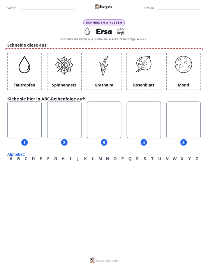 Schneiden & Einfügen Alphabet