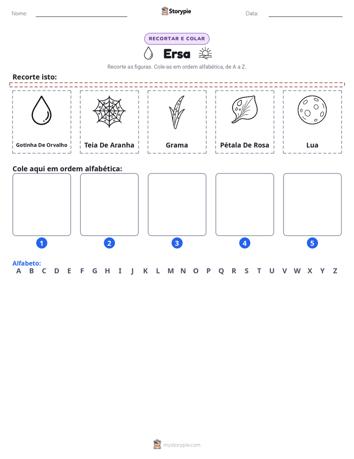 Recortar & Colar Alfabeto