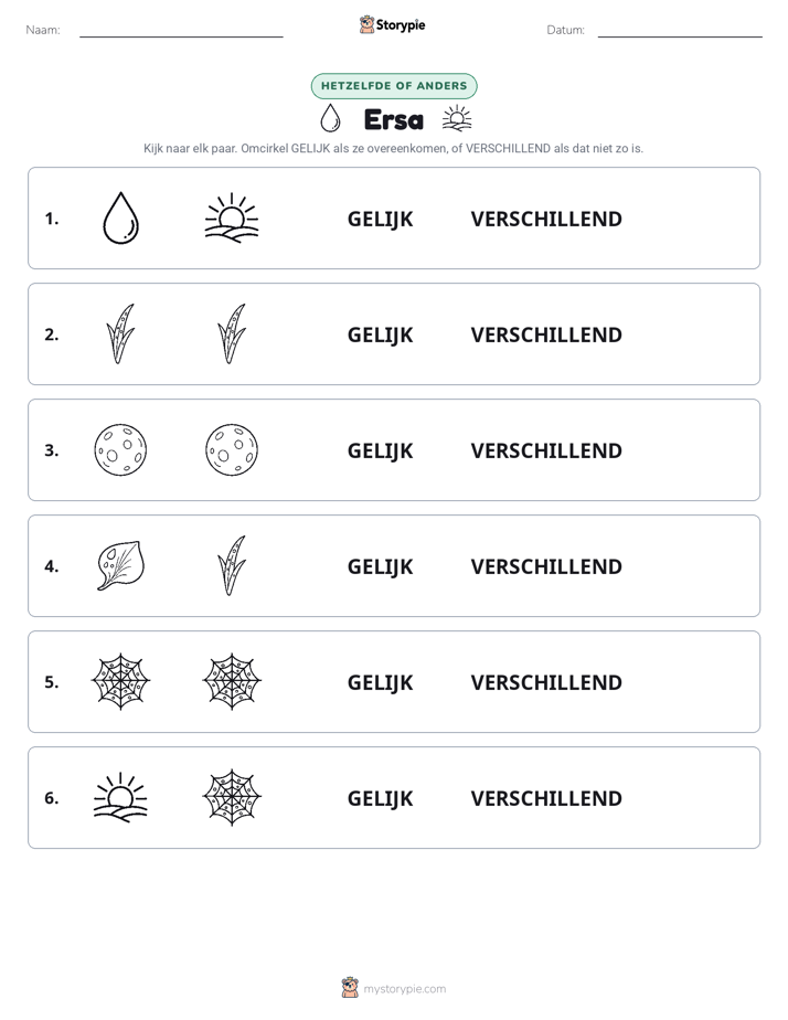 Zelfde of Verschillend