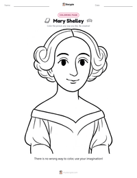 Mary Shelley printable worksheet preview
