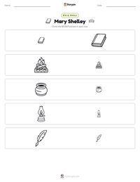 Mary Shelley printable worksheet preview