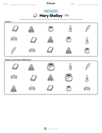 Mary Shelley printable worksheet preview