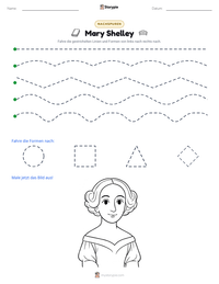 Mary Shelley druckbare Arbeitsblatt Vorschau