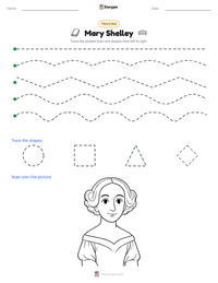 Mary Shelley printable worksheet preview