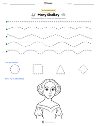Mary Shelley afdrukbare werkblad voorbeeld