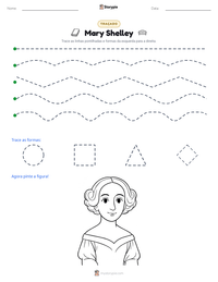 Prévia da folha de atividades imprimível Mary Shelley