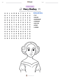 Mary Shelley yazdırılabilir çalışma sayfası önizlemesi