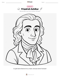 Friedrich Schiller druckbare Arbeitsblatt Vorschau