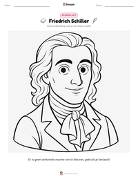 Friedrich Schiller afdrukbare werkblad voorbeeld