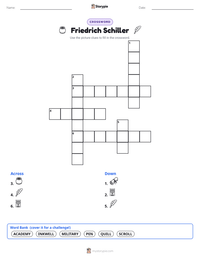 Friedrich Schiller printable worksheet preview