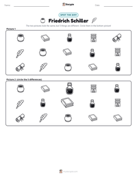 Friedrich Schiller printable worksheet preview