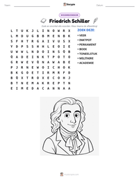 Friedrich Schiller afdrukbare werkblad voorbeeld