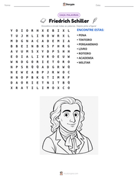 Prévia da folha de atividades imprimível Friedrich Schiller