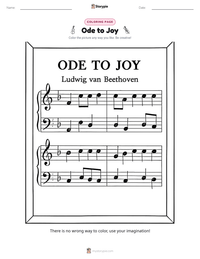 Ode to Joy printable worksheet preview