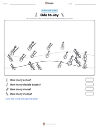 Ode to Joy printable worksheet preview