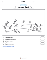 Neşeye Övgü yazdırılabilir çalışma sayfası önizlemesi