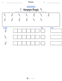 Neşeye Övgü yazdırılabilir çalışma sayfası önizlemesi