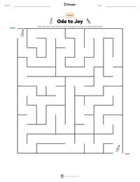 Ode to Joy printable worksheet preview