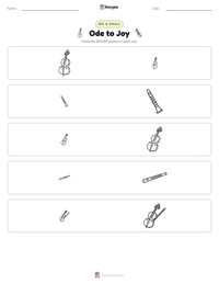 Ode to Joy printable worksheet preview