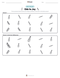 Ode to Joy printable worksheet preview